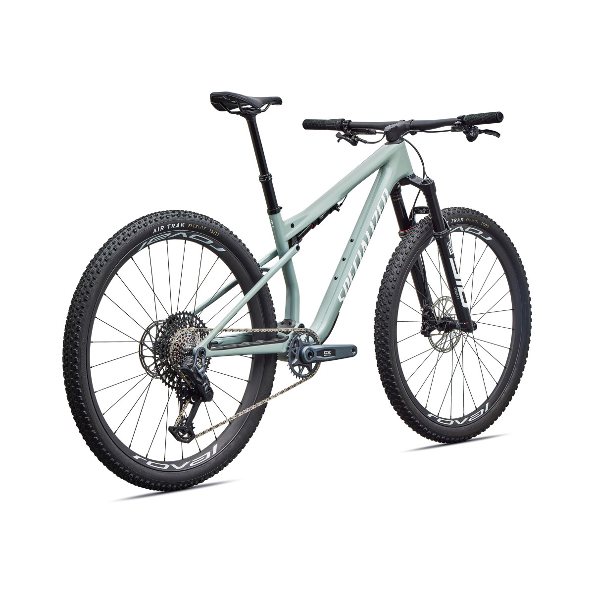 Specialized Epic 9 Expert kalnu velosipēds | Gloss Agave Grey - Metallic White Silver