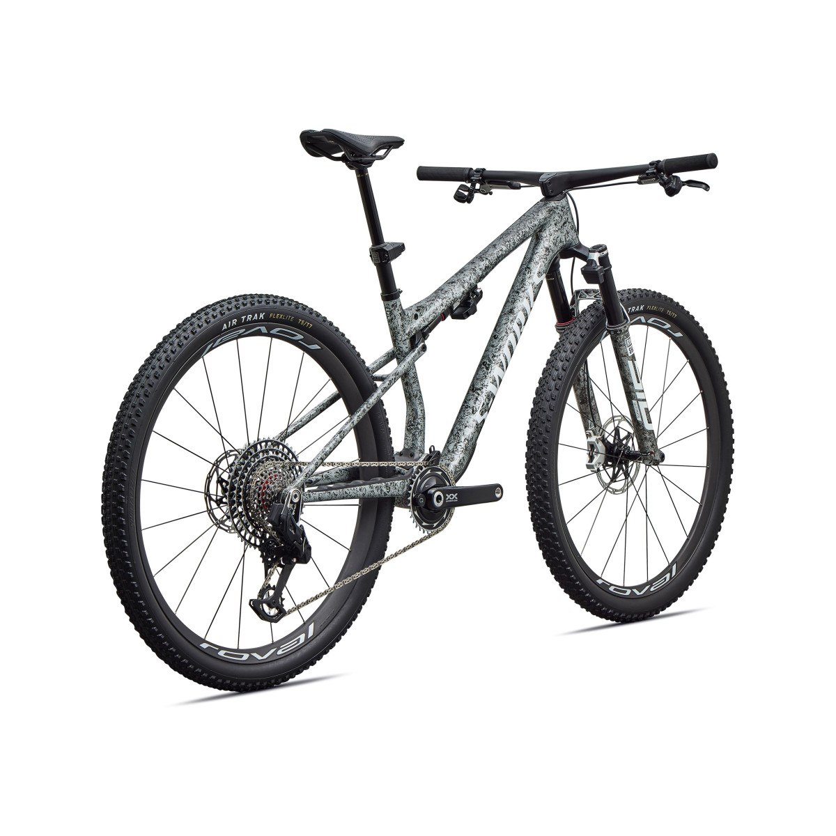 S-Works Epic 9 maastikuratas | Gloss Metallic Obsidian - Metallic White Silver