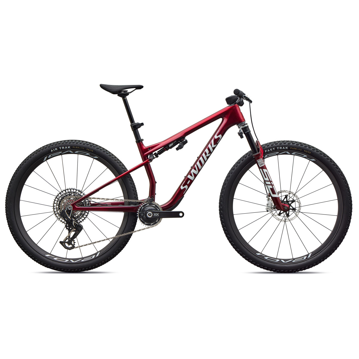 S-Works Epic 9 Pro maastikuratas | Gloss Red Tint - Metallic White Silver