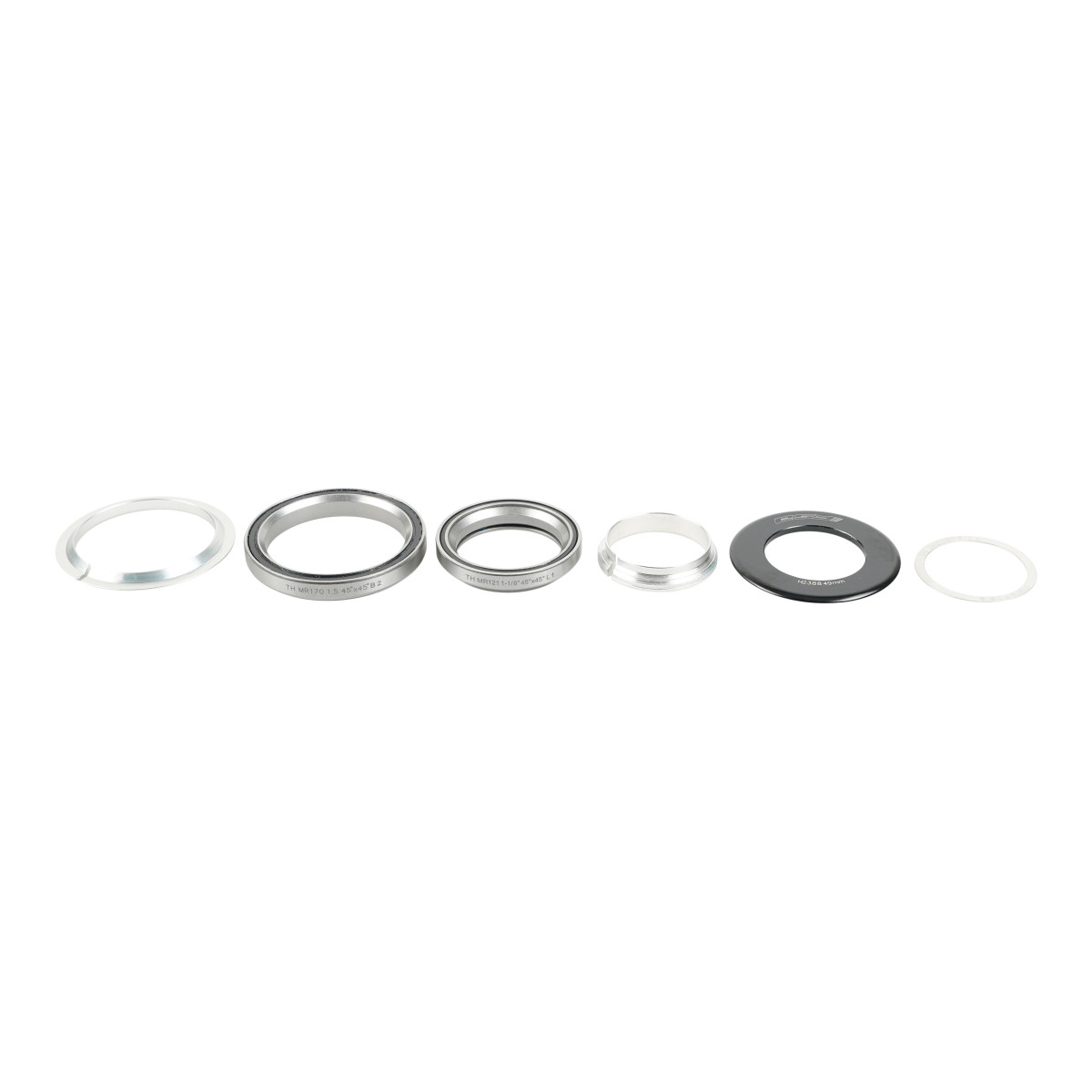 Specialized - FSA integrētais stūres komplekts | 1-1/8" Upper / 1.5" Lower / 45X45° / Flush 49mm Top Cover / Micro Shim & Split Crown Race