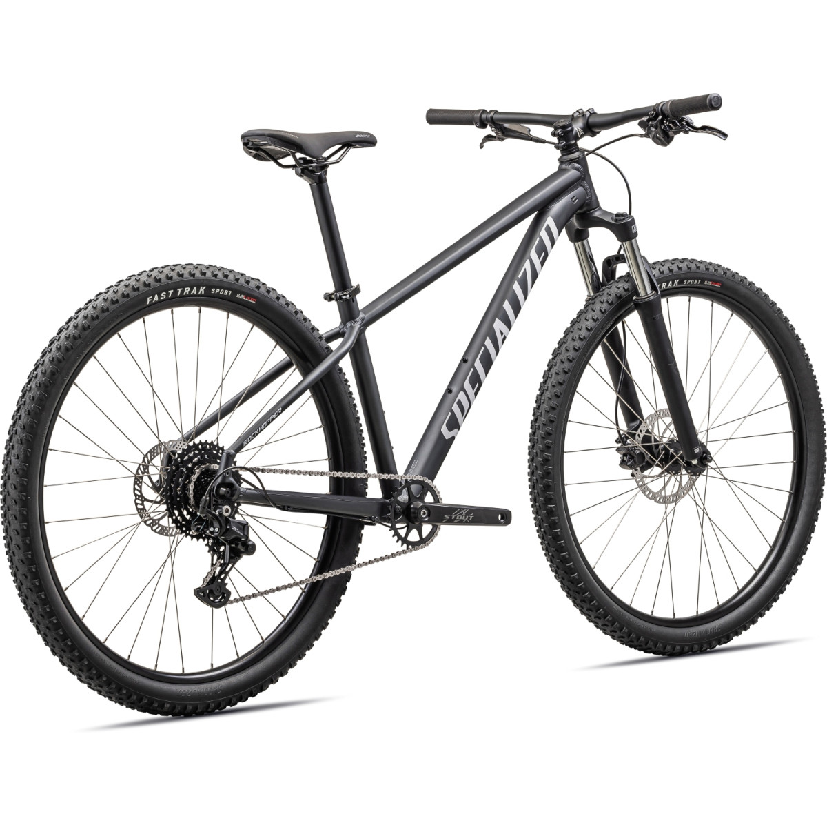 Specialized Rockhopper Sport 29" Mountain Bike | Satin Black Liquid Metal - White