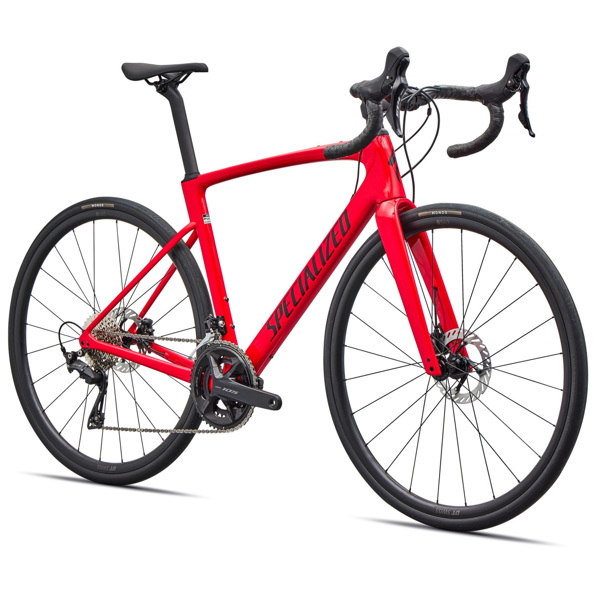 Specialized Roubaix SL8 Sport maanteeratas | Shimano 105 | Gloss Vivid Red - Obsidian