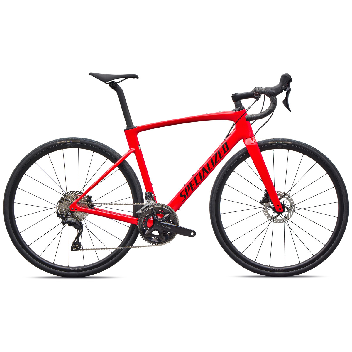 Specialized Roubaix SL8 Sport maanteeratas | Shimano 105 | Gloss Vivid Red - Obsidian