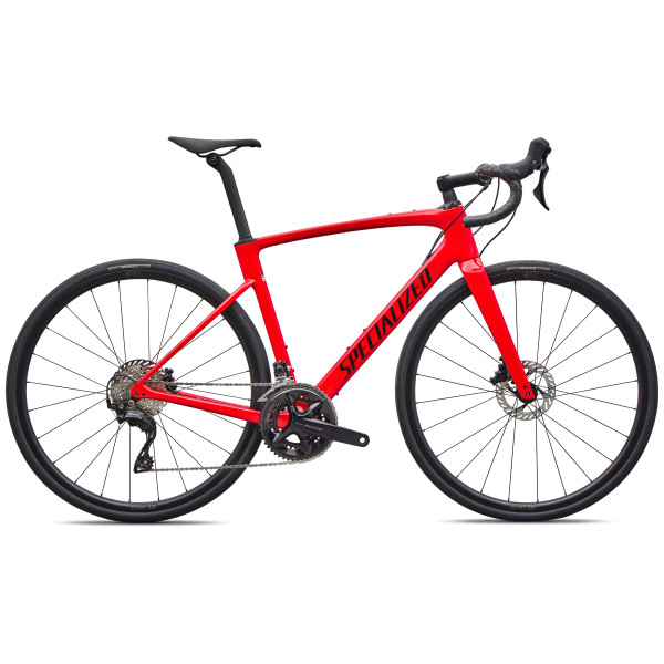 Specialized Roubaix SL8 Sport maanteeratas | Shimano 105 | Gloss Vivid Red - Obsidian