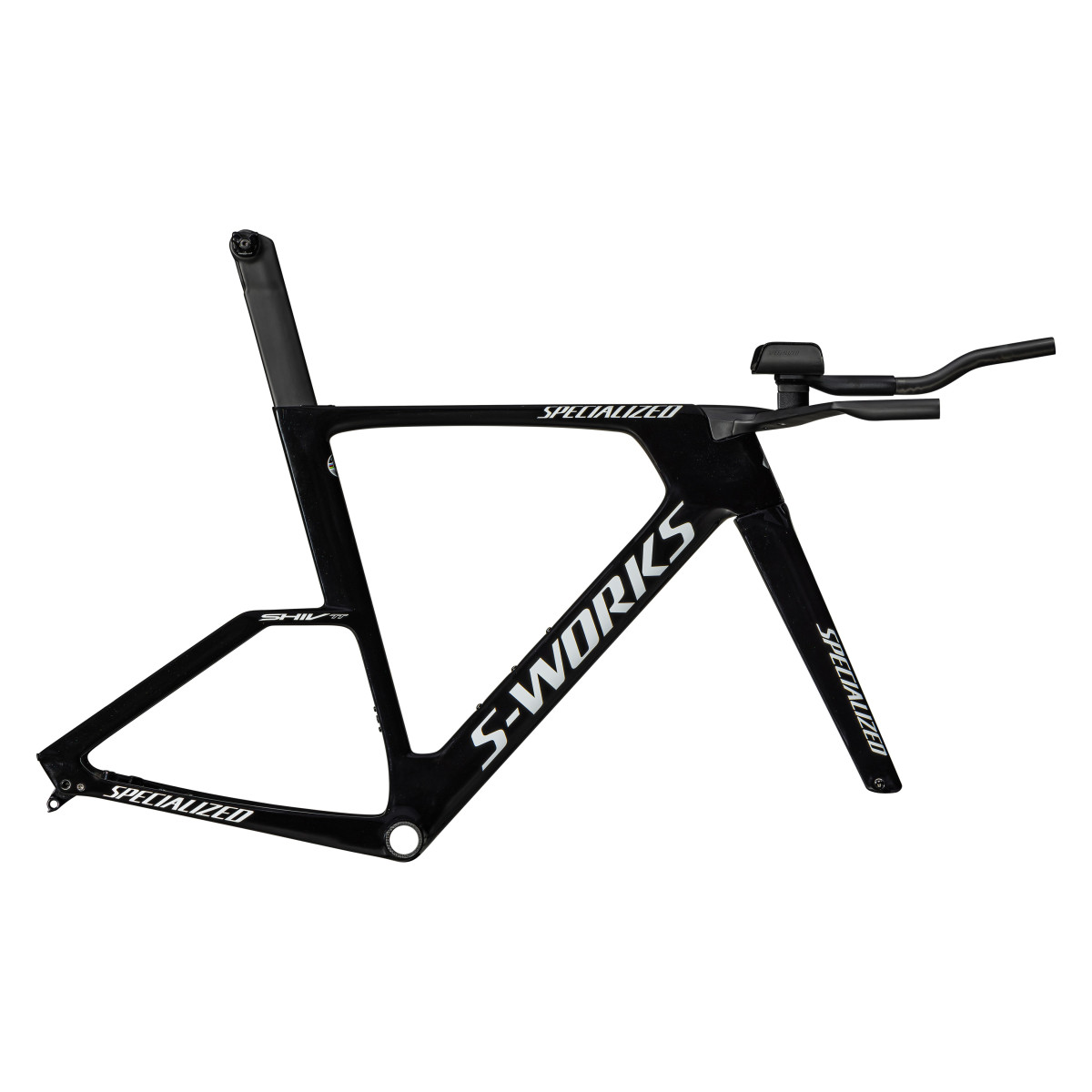 S-Works Shiv TT triatlona rāmis | Gloss Tarmac Black - Metallic White Silver