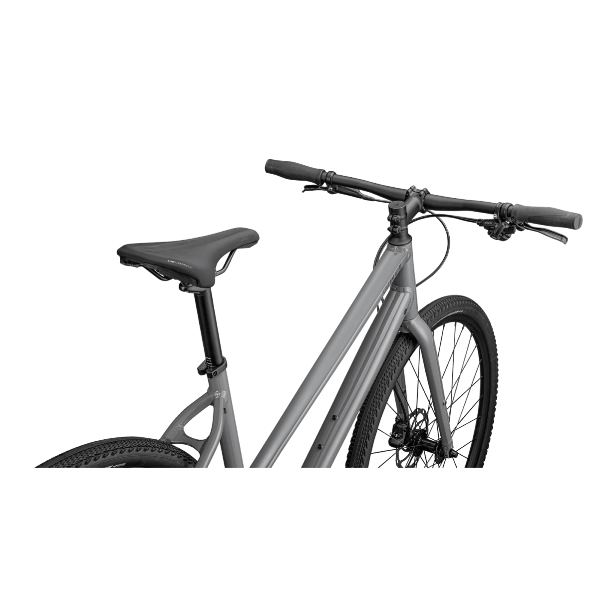 Specialized Sirrus X 3.0 Step-Through fitnesa velosipēds | pelēki pelēks - melns šķidrā metāla atstarojošs materiāls