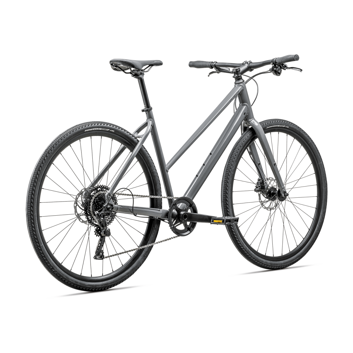Specialized Sirrus X 3.0 Step-Through fitnesa velosipēds | pelēki pelēks - melns šķidrā metāla atstarojošs materiāls