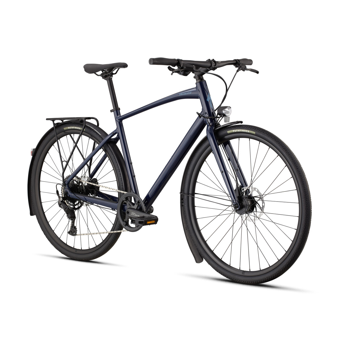 Specialized Sirrus X 2.0 EQ hübriidjalgrattad | Gloss Deep Marine - Grey Blue Frost Reflective