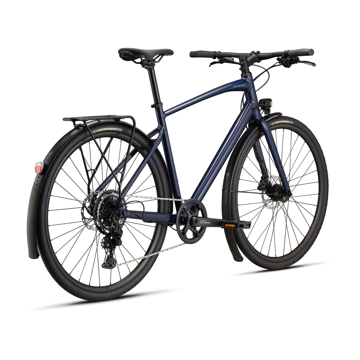Specialized Sirrus X 2.0 EQ hübriidjalgrattad | Gloss Deep Marine - Grey Blue Frost Reflective