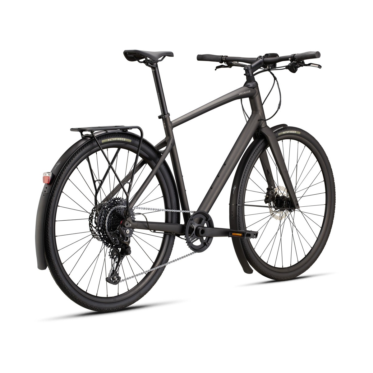 Specialized Sirrus X 4.0 EQ hübriidjalgrattad | Satin Metallic Obsidian - Desert Metallic Frost