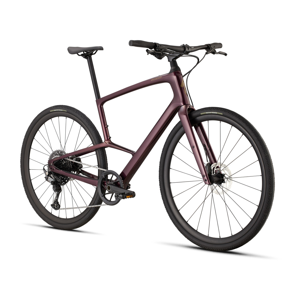 Specialized Sirrus X 5.0 hübriidjalgrattad | Gloss Bordeaux Metallic - Burnt Gold Metallic Frost Reflective