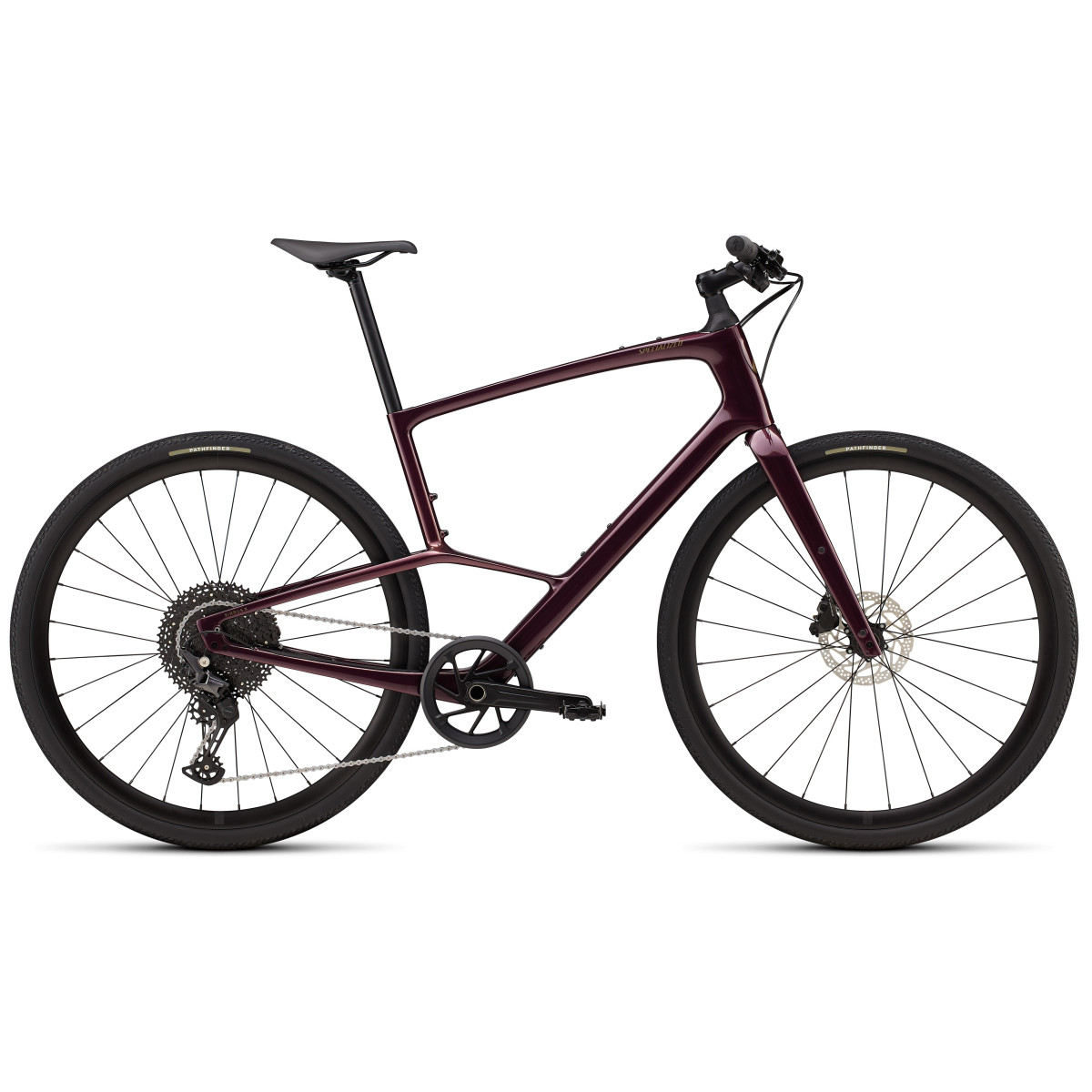 Specialized Sirrus X 5.0 hübriidjalgrattad | Gloss Bordeaux Metallic - Burnt Gold Metallic Frost Reflective