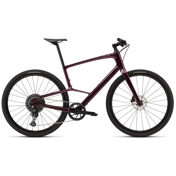 Specialized Sirrus X 5.0 hübriidjalgrattad | Gloss Bordeaux Metallic - Burnt Gold Metallic Frost Reflective