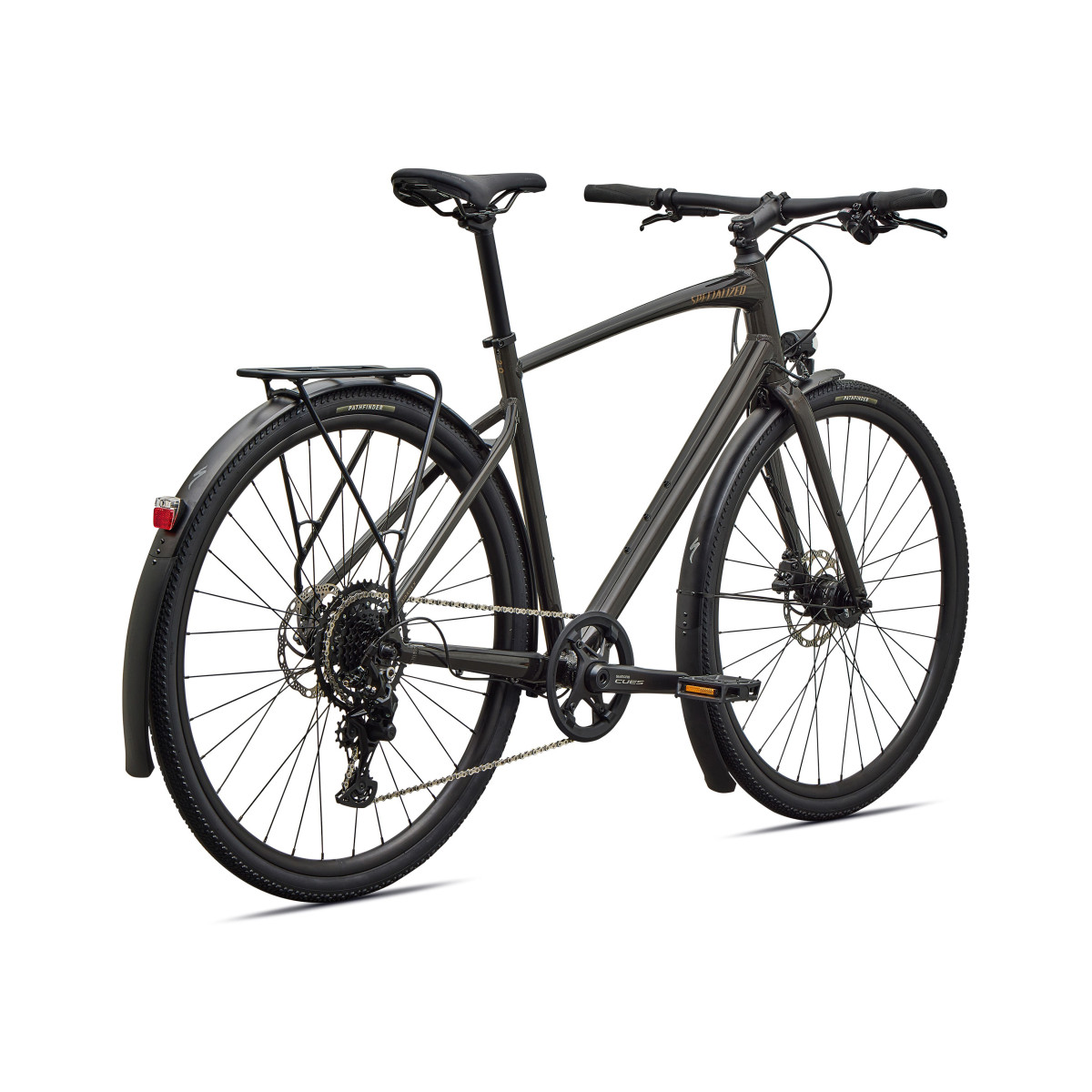 Specialized Sirrus X 2.0 EQ hübriidjalgrattad | Gloss Metallic Obsidian - Burnt Gold Metallic