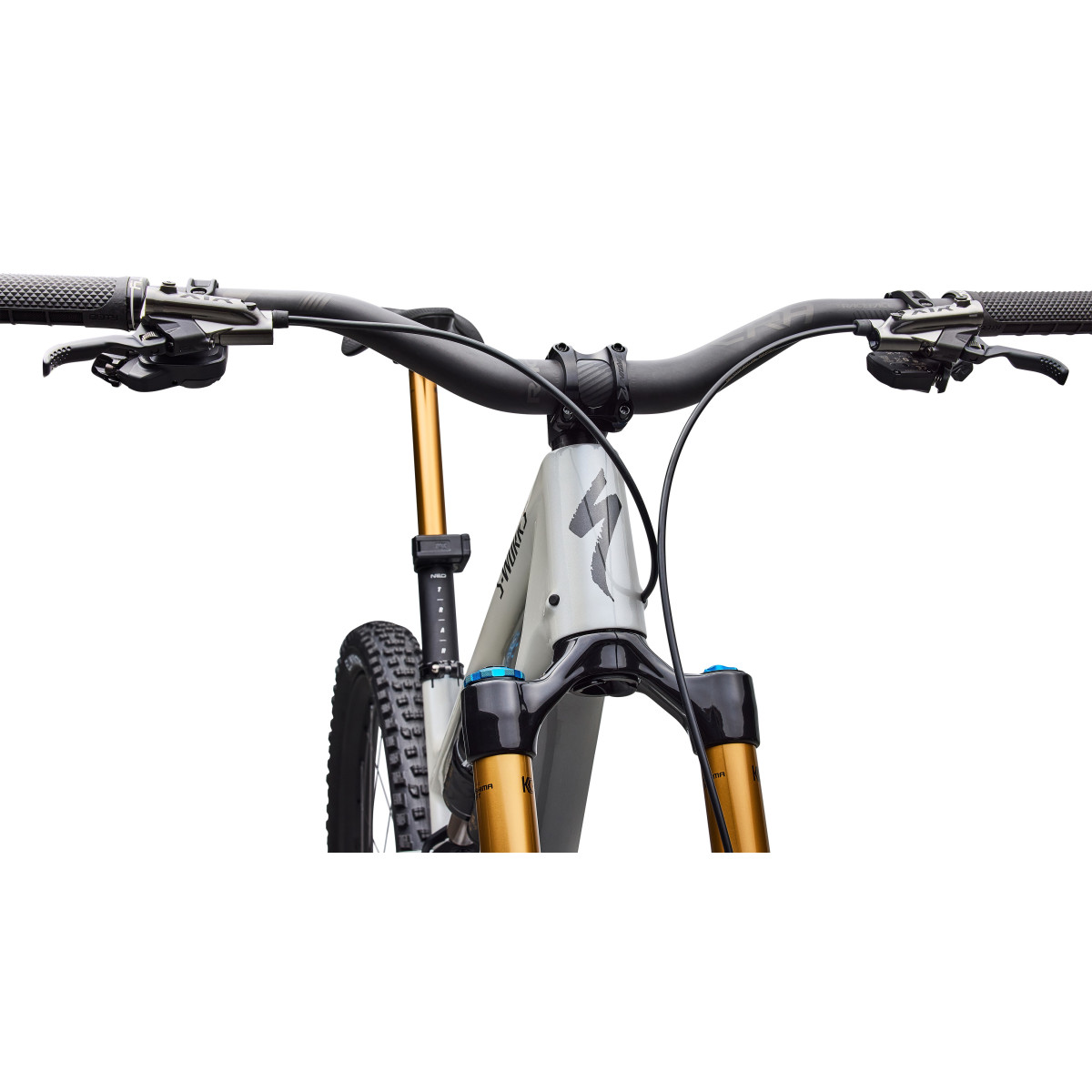 S-Works Stumpjumper 15 EVO Di2 maastikuratas | 27.5"/29" | Gloss Dolomite Metallic - Smoked Liquid Metal