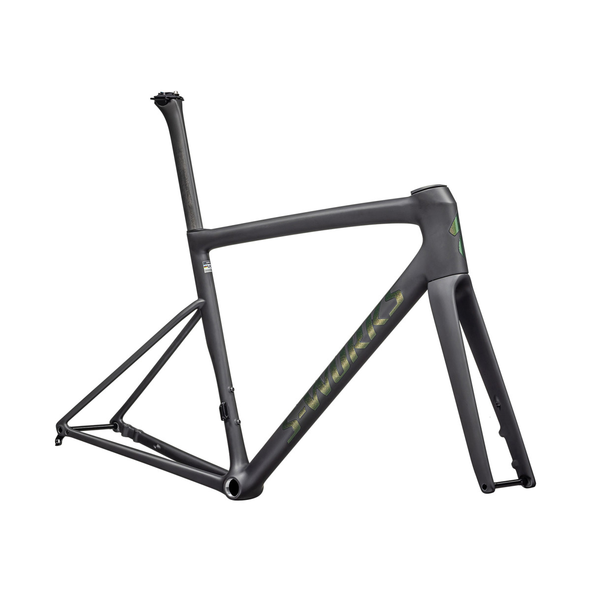 S-Works Tarmac SL8 Frameset | Satin Carbon Rtp - Silver to Green Pearl