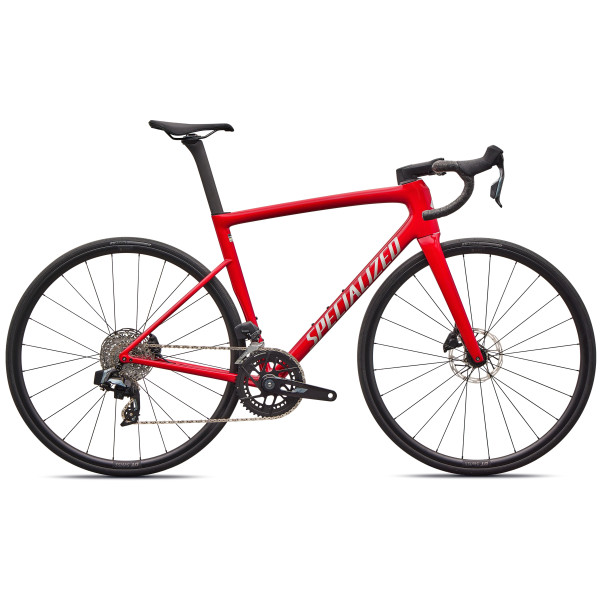 Specialized Tarmac SL8 Comp maanteeratas | SRAM Rival eTap AXS | Gloss Red Tint Over Silver Dust - Silver Dust