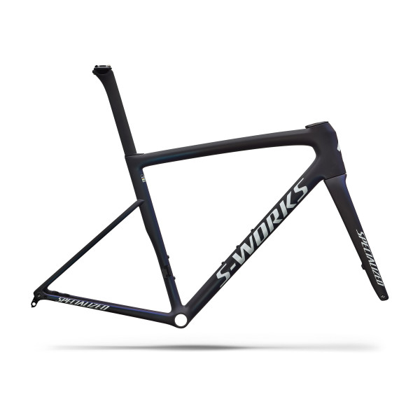 S-Works Tarmac SL8 raamikomplekt | Satin Carbon - Cyan Blue Viavi Pearl