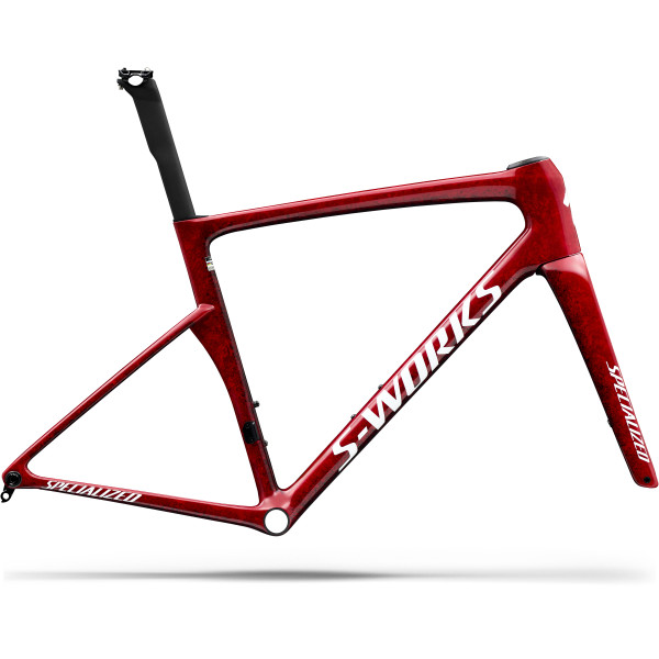 S-Works Tarmac SL9 raamikomplekt | Gloss Vivid Red - Tarmac Black - White Silver Metallic