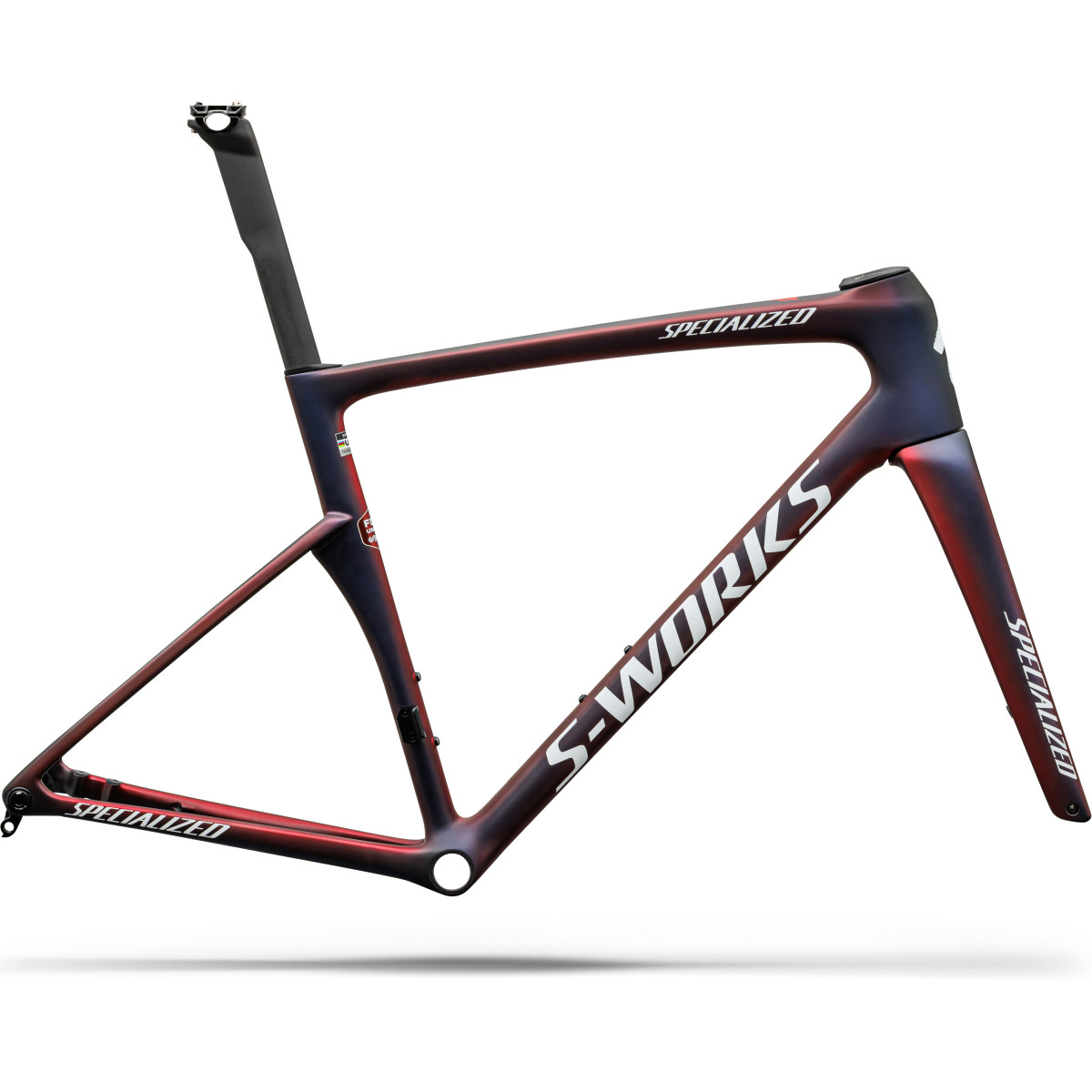S-Works Tarmac SL9 raamikomplekt | FDJ United - SUEZ | Gloss Red Tint - Blue Tint - Red Pearl