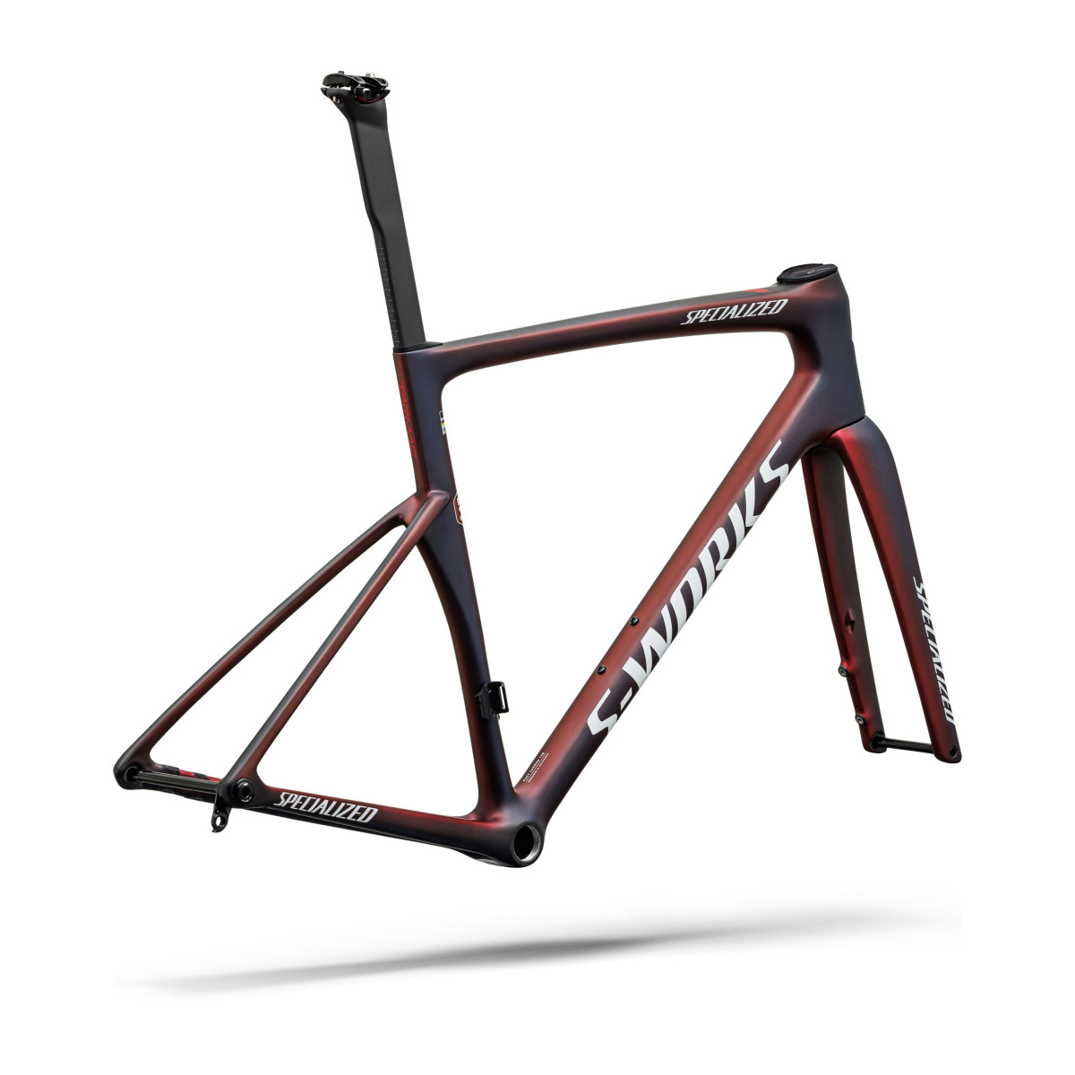 S-Works Tarmac SL9 raamikomplekt | FDJ United - SUEZ | Gloss Red Tint - Blue Tint - Red Pearl