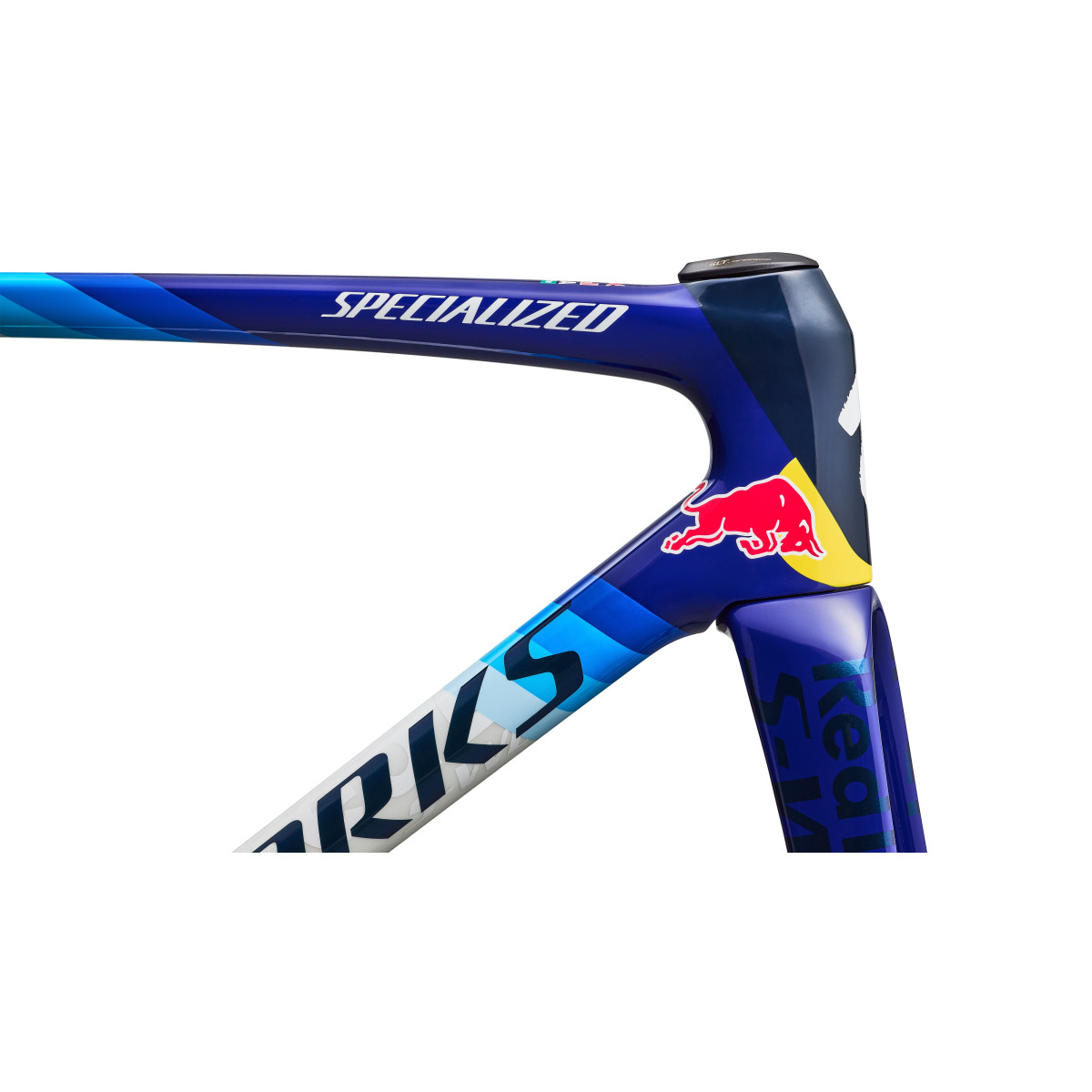 S-Works Tarmac SL9 raamikomplekt | Red Bull - BORA - hansgrohe | Gloss Metallic White Silver - Deep Blue
