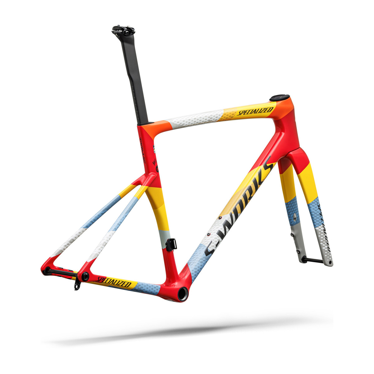 S-Works Tarmac SL9 raamikomplekt | SD Worx - Protime | Gloss Vivid Red - Yellow - Dolomite Metallic