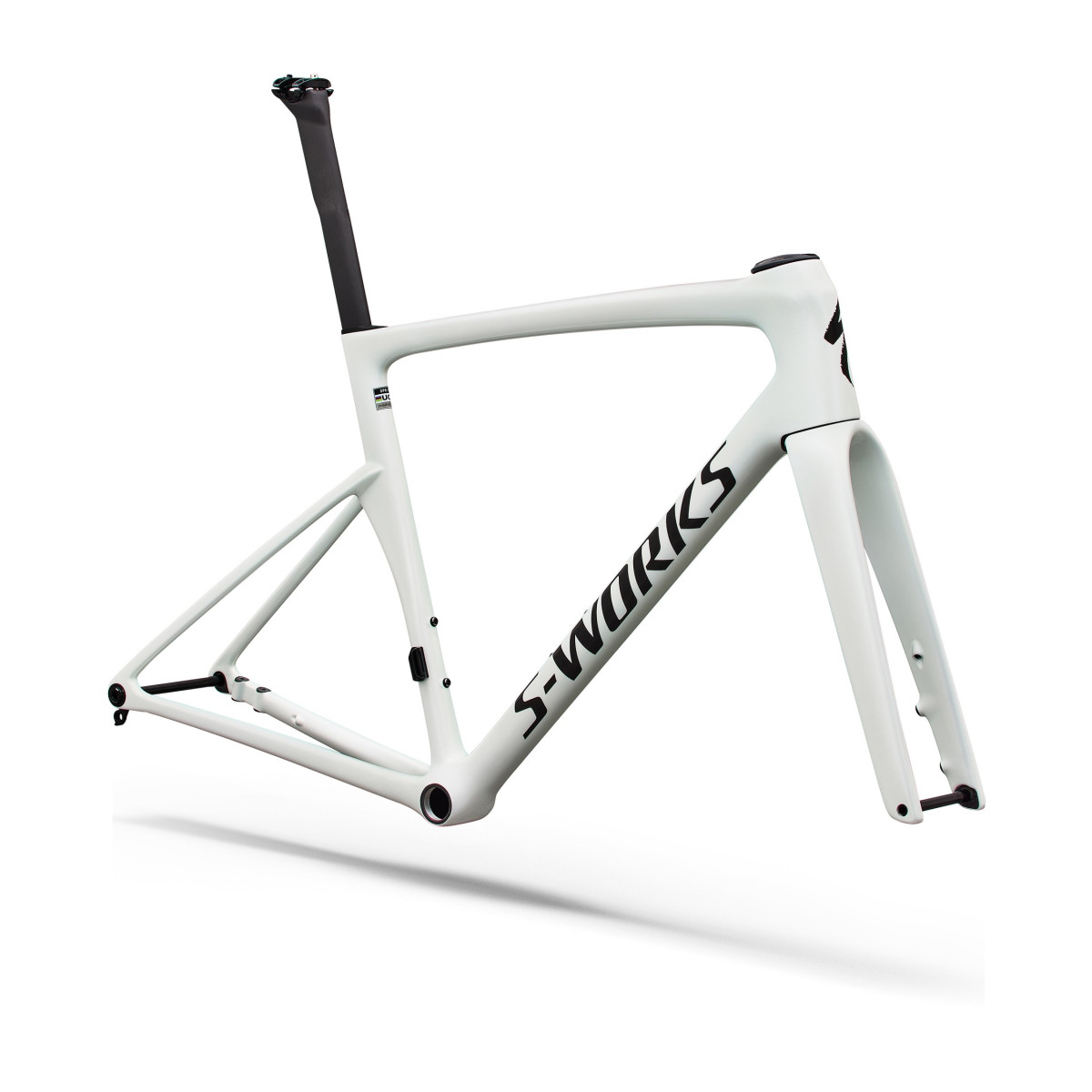 S-Works Tarmac SL9 raamikomplekt | Gloss White Silver Metallic - Obsidian Metallic