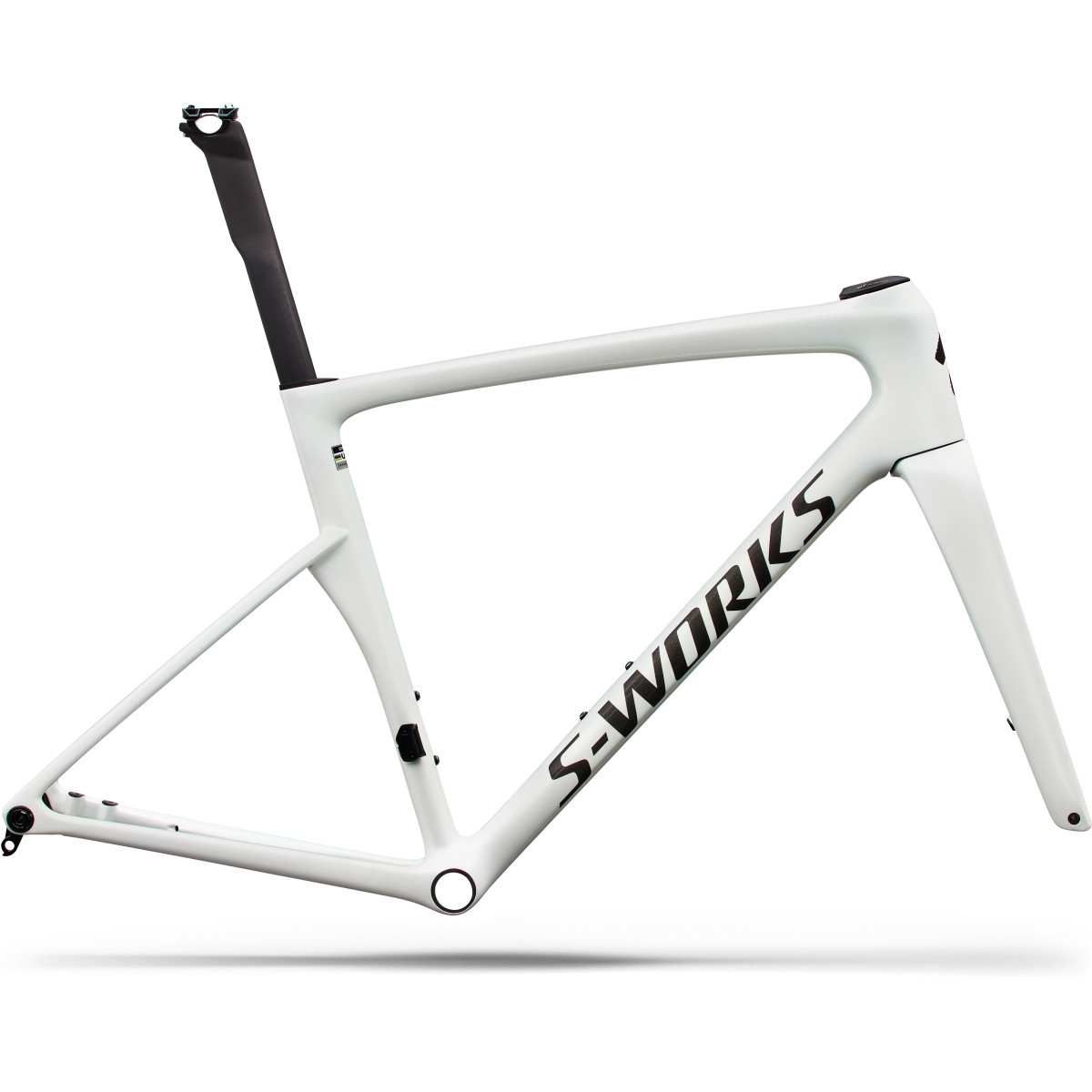 S-Works Tarmac SL9 raamikomplekt | Gloss White Silver Metallic - Obsidian Metallic