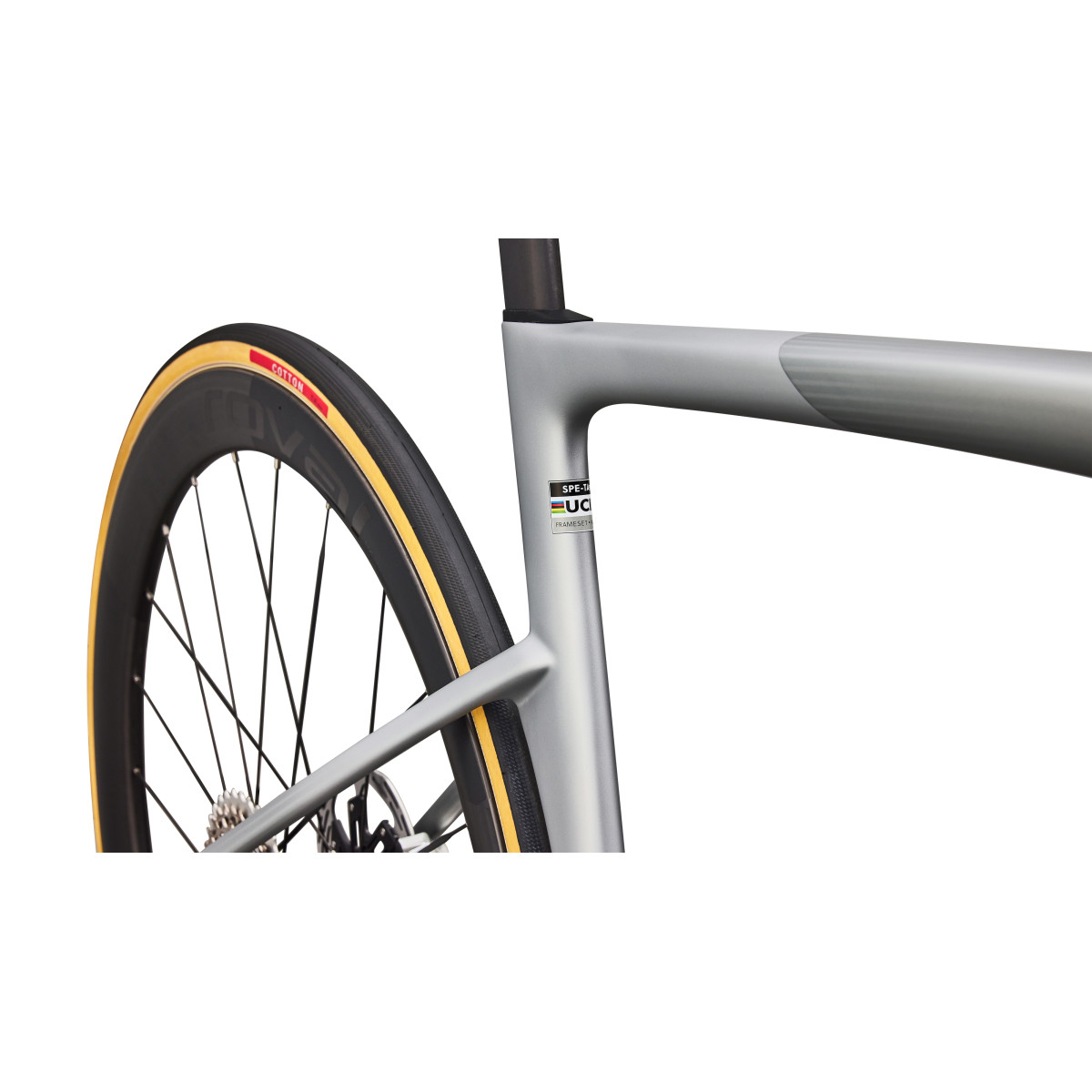 S-Works Tarmac SL9 maanteeratas | SRAM Red AXS | Satin Silver Dust - Gloss Chrome