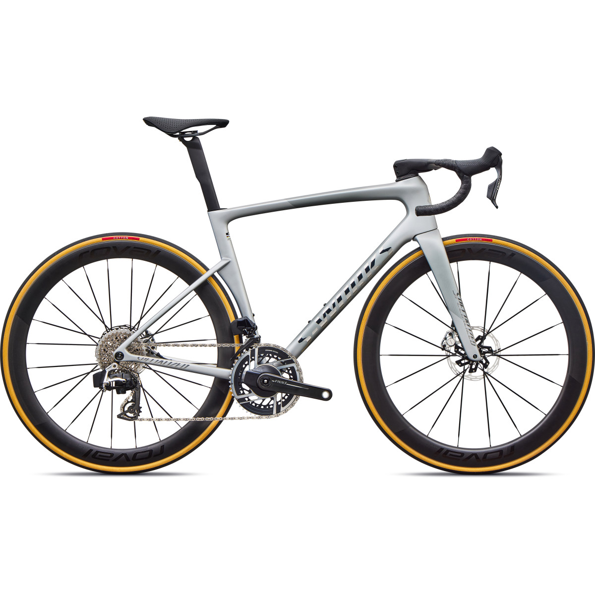 S-Works Tarmac SL9 maanteeratas | SRAM Red AXS | Satin Silver Dust - Gloss Chrome
