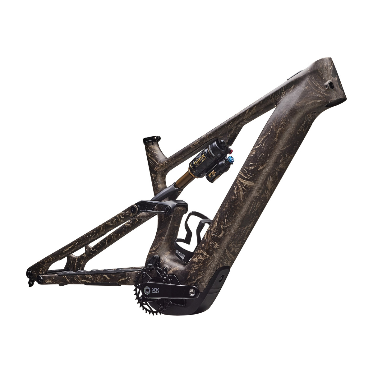 S-Works Turbo Levo 4 raam | Satin Taupe - Gunmetal Strata - Metallic Obsidian