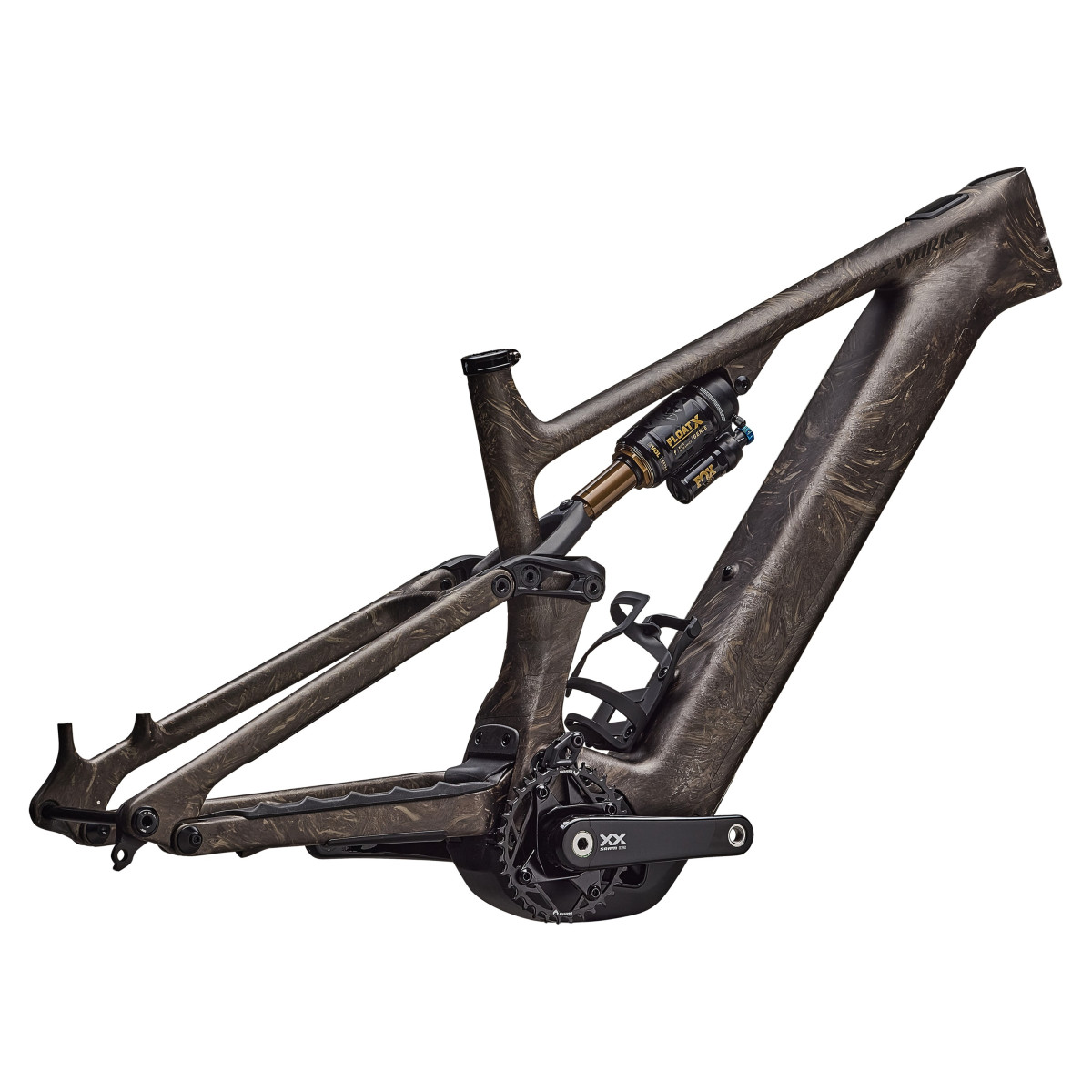 S-Works Turbo Levo 4 raam | Satin Taupe - Gunmetal Strata - Metallic Obsidian