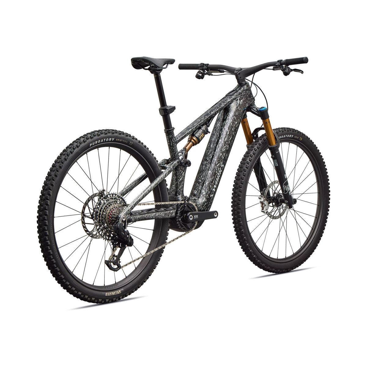 S-Works Turbo Levo R elektrijalgratas | Gloss Shadow Silver Blended Speckle