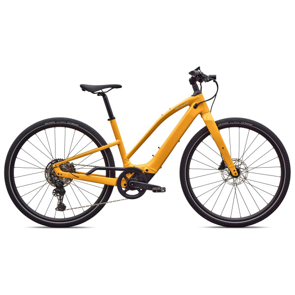 Specialized Turbo Vado SL 2 4.0 Step-Through elektrijalgratas | Gloss Brassy Yellow - Metallic White Silver Frost Reflective