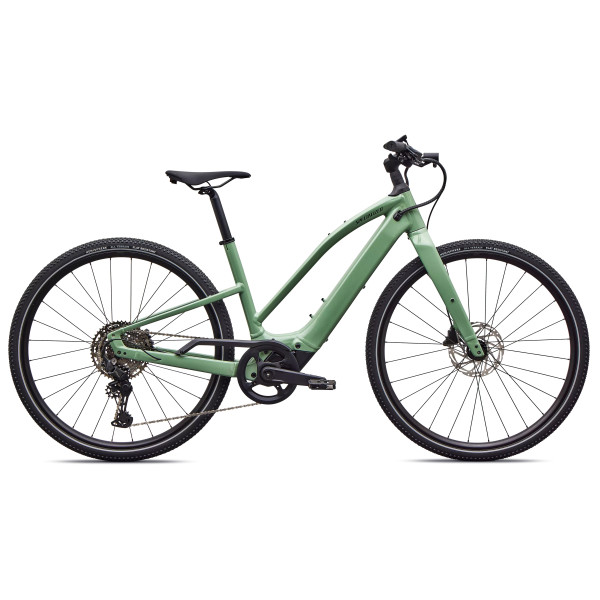 Specialized Turbo Vado SL 2 4.0 Step-Through elektrijalgratas | Gloss Pistachio - Oak Green Metallic Frost Reflective