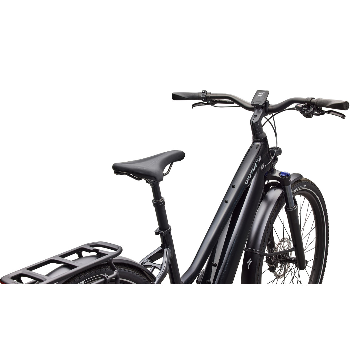 Specialized Turbo Vado 4.0 Step-Through elektriskais velosipēds | Gloss Castblack - Satin Silver