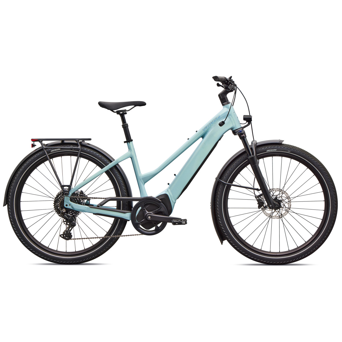 Specialized Turbo Vado 4.0 Step-Through elektriskais velosipēds | Gloss Seafoam - Lapis Pearl