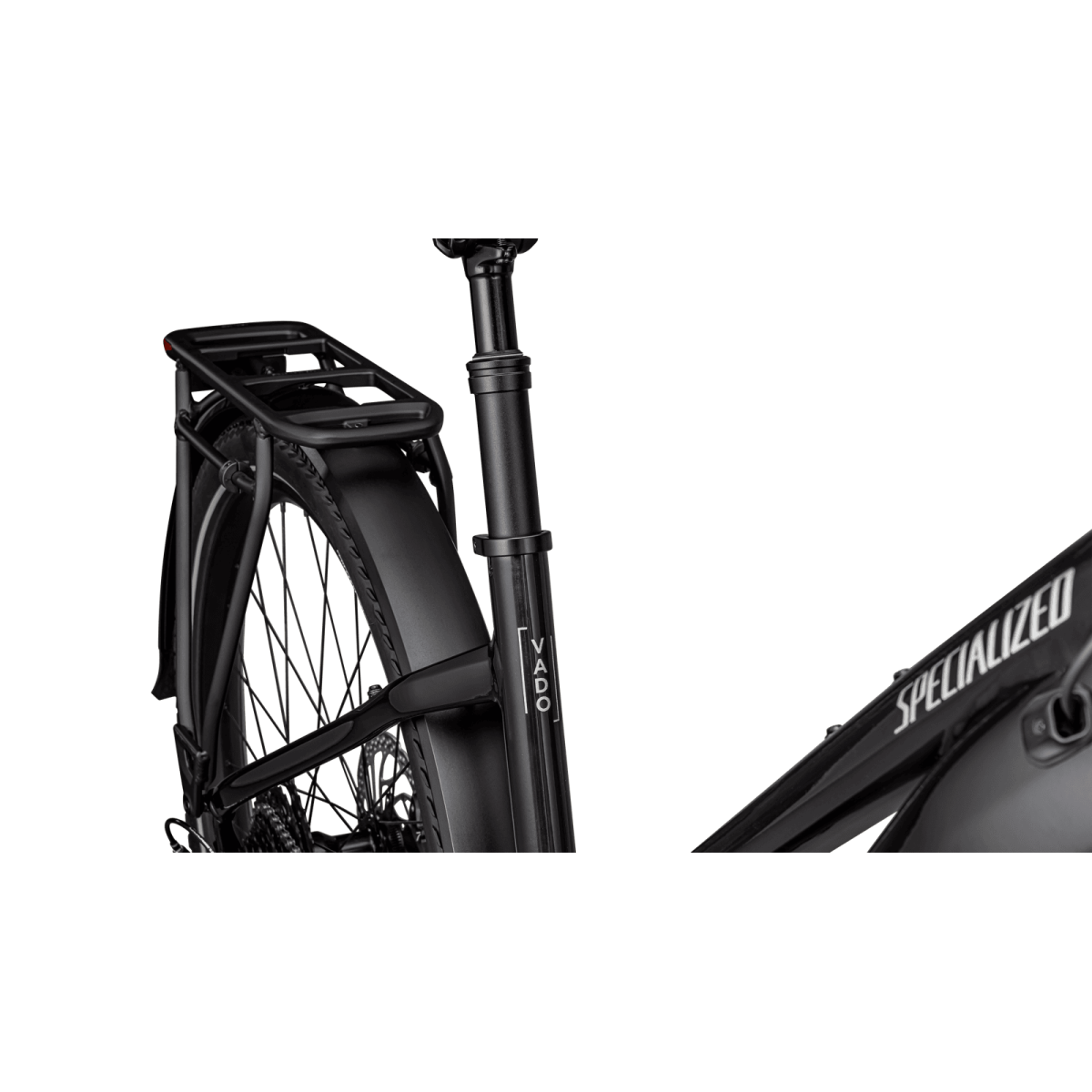 Specialized Turbo Vado 4.0 Step-Through E-Bike | Gloss Castblack - Satin Silver Reflective