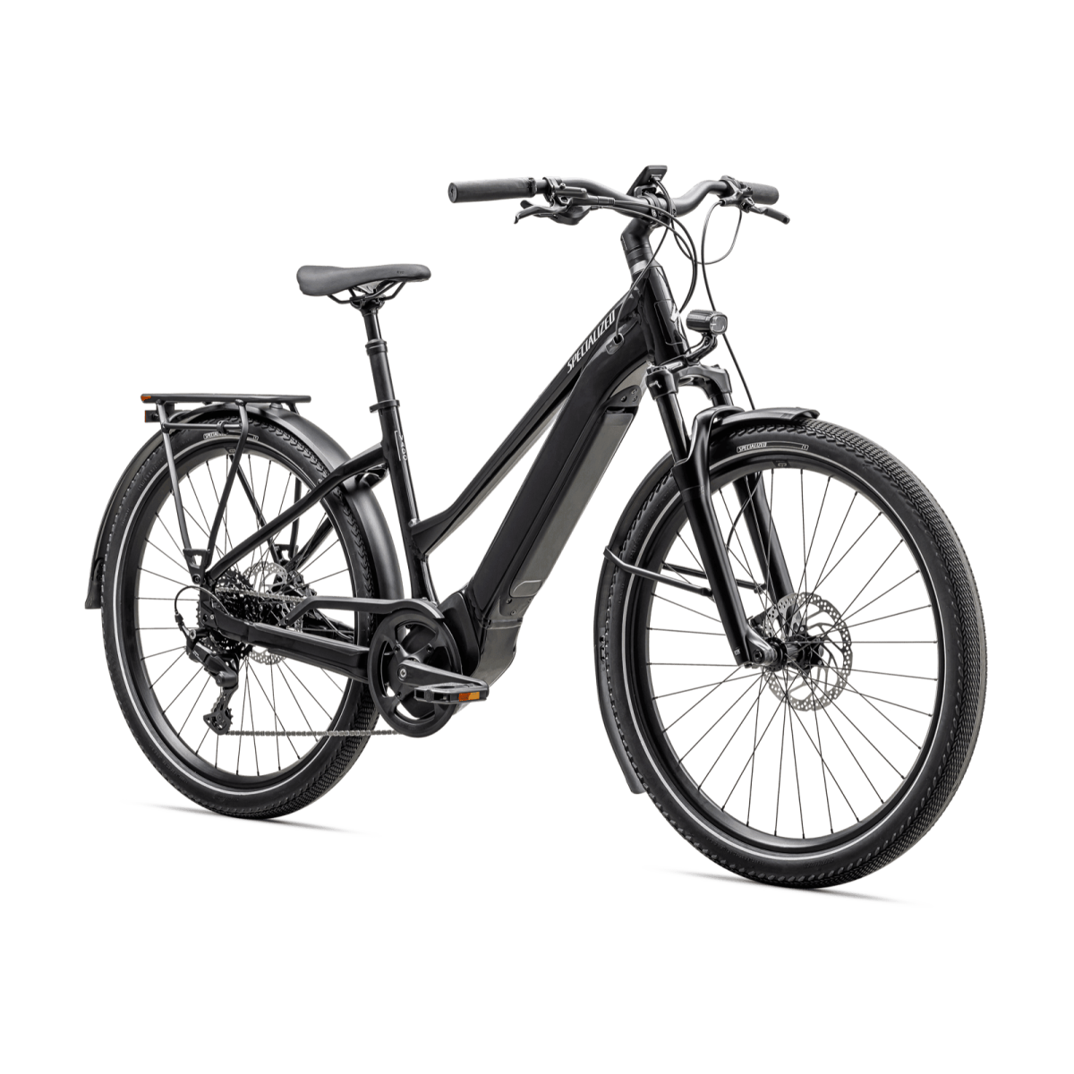 Specialized Turbo Vado 4.0 Step-Through E-Bike | Gloss Castblack - Satin Silver Reflective