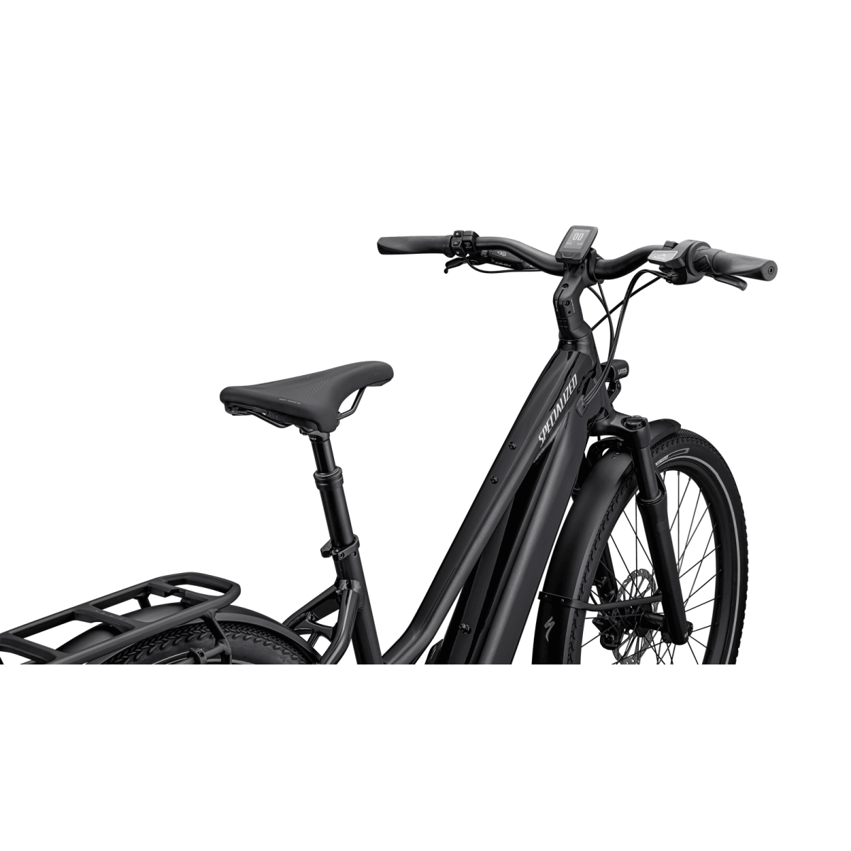 Specialized Turbo Vado 4.0 IGH Step-Through elektriskais velosipēds | Gloss Castblack - Satin Silver Reflective