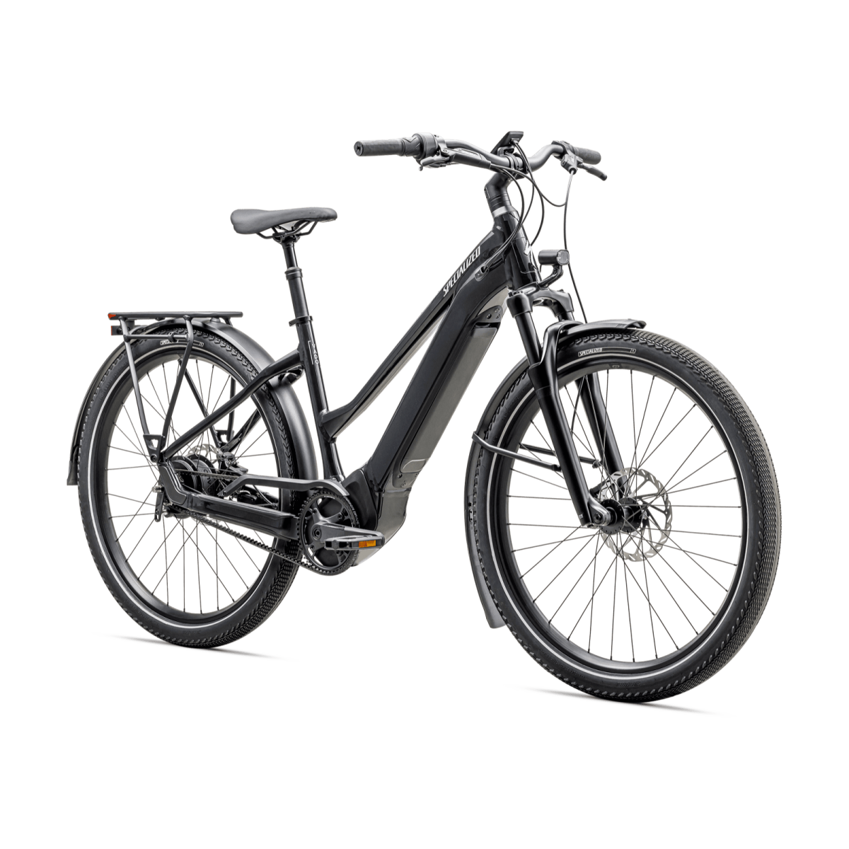 Specialized Turbo Vado 4.0 IGH Step-Through elektriskais velosipēds | Gloss Castblack - Satin Silver Reflective