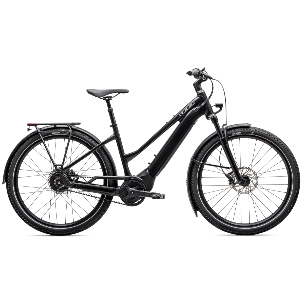 Specialized Turbo Vado 4.0 IGH Step-Through elektriskais velosipēds | Gloss Castblack - Satin Silver Reflective