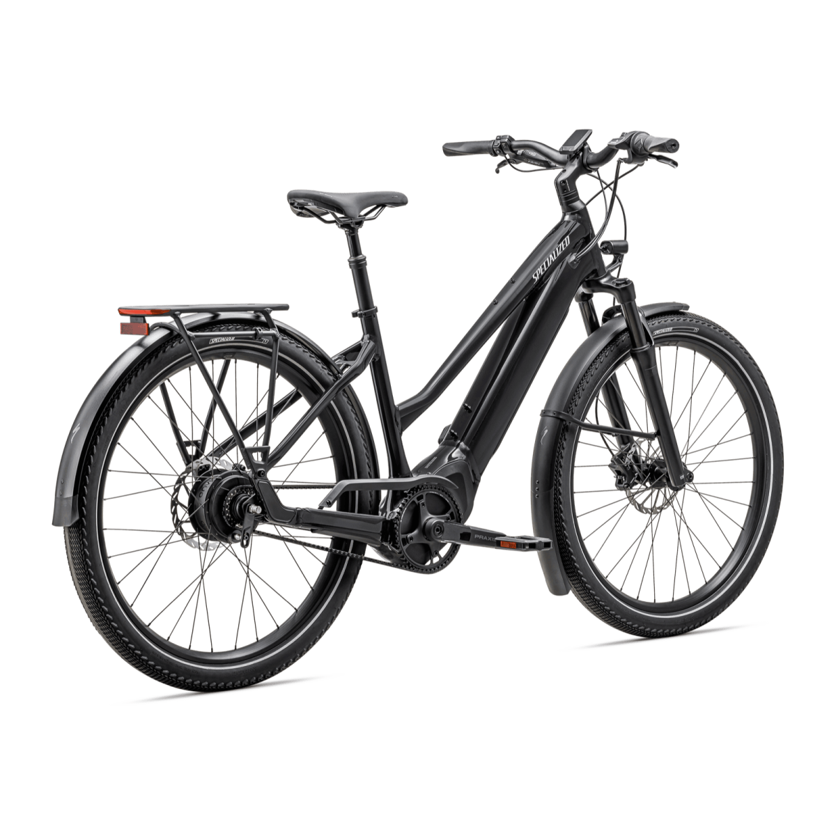 Specialized Turbo Vado 4.0 IGH Step-Through elektriskais velosipēds | Gloss Castblack - Satin Silver Reflective
