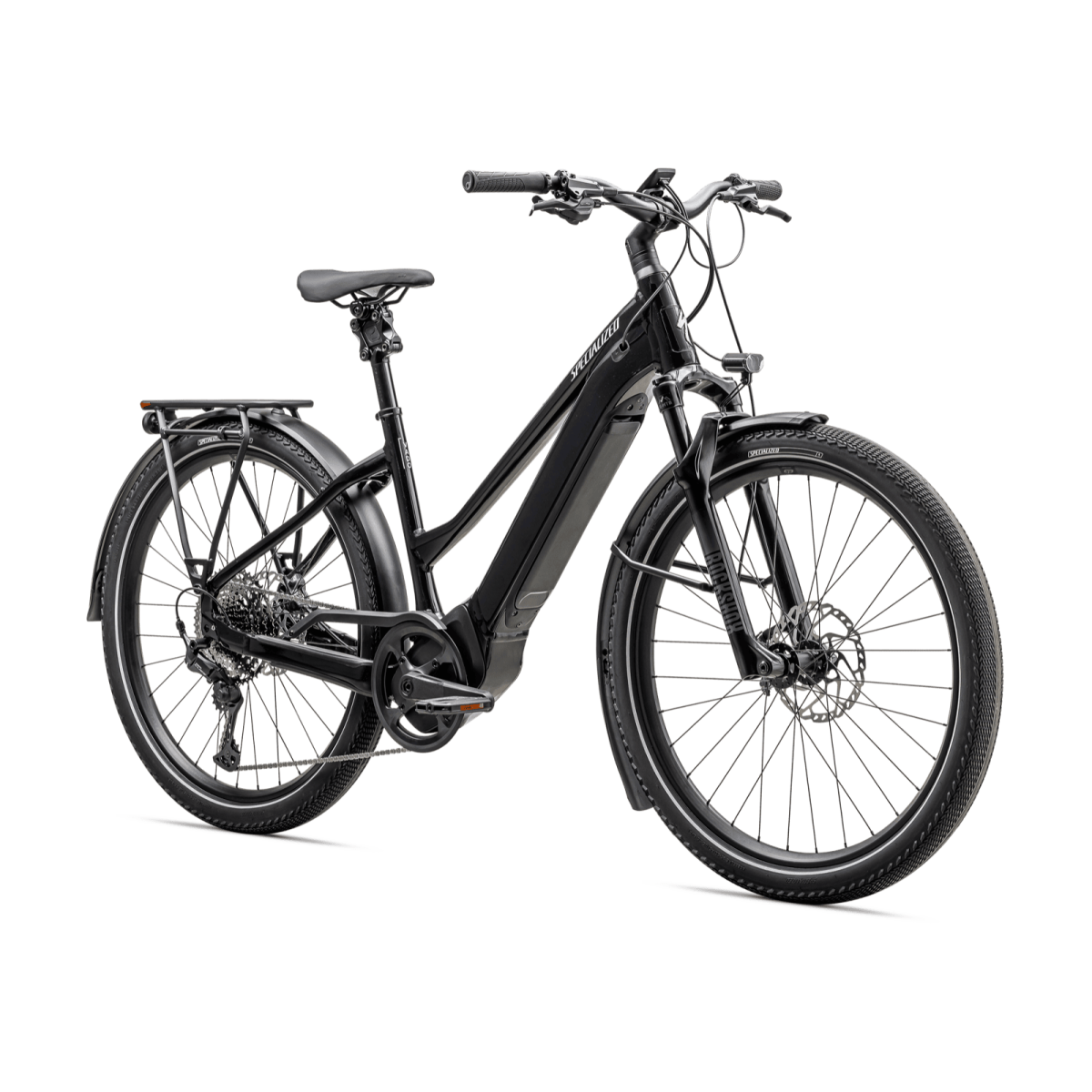 Specialized Turbo Vado 5.0 Step-Through elektriskais velosipēds | Castblack - Satin Silver Reflective