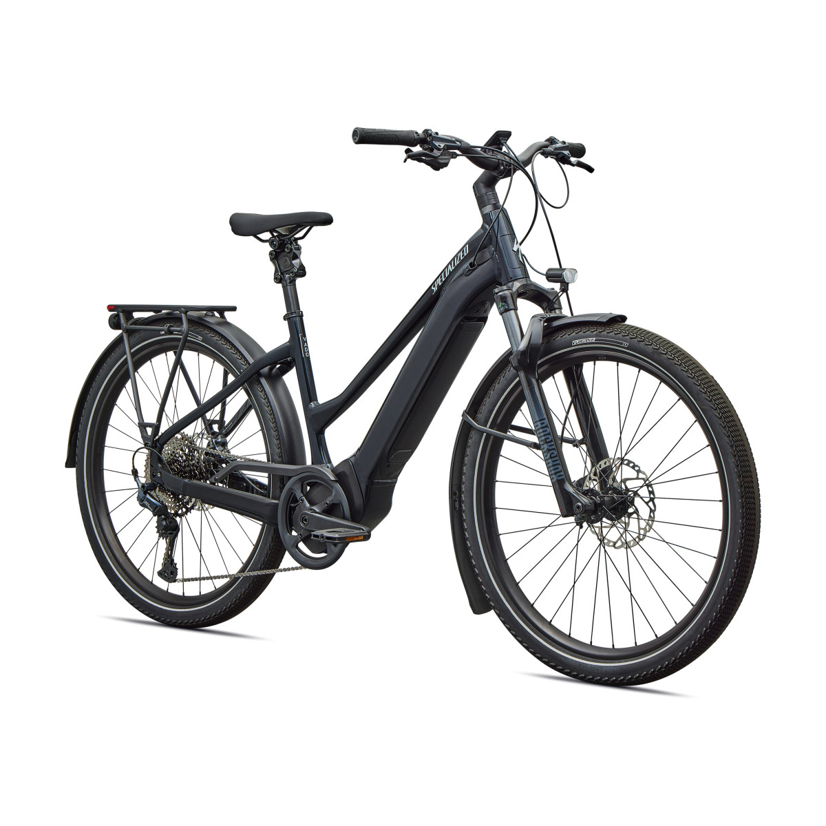 Specialized Turbo Vado 5.0 Step-Through elektriratas | Gloss Castblack - Satin Silver Reflective