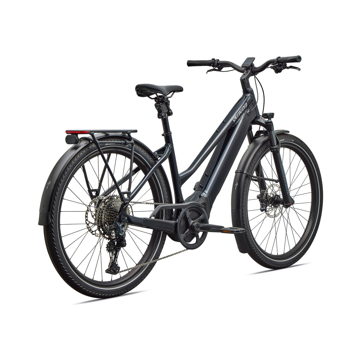 Specialized Turbo Vado 5.0 Step-Through elektriratas | Gloss Castblack - Satin Silver Reflective