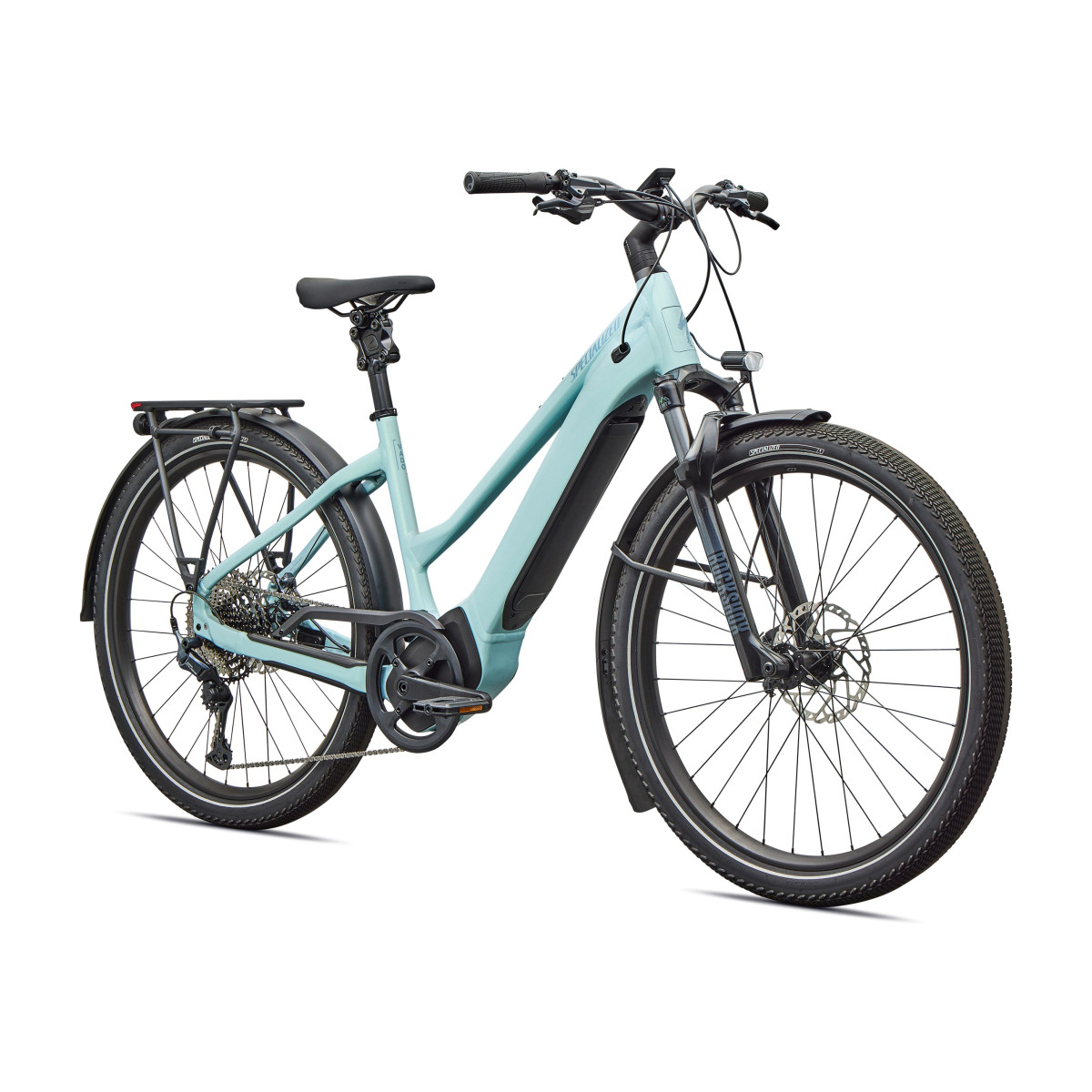 Specialized Turbo Vado 5.0 Step-Through elektriratas | Gloss Seafoam - Lapis Pearl