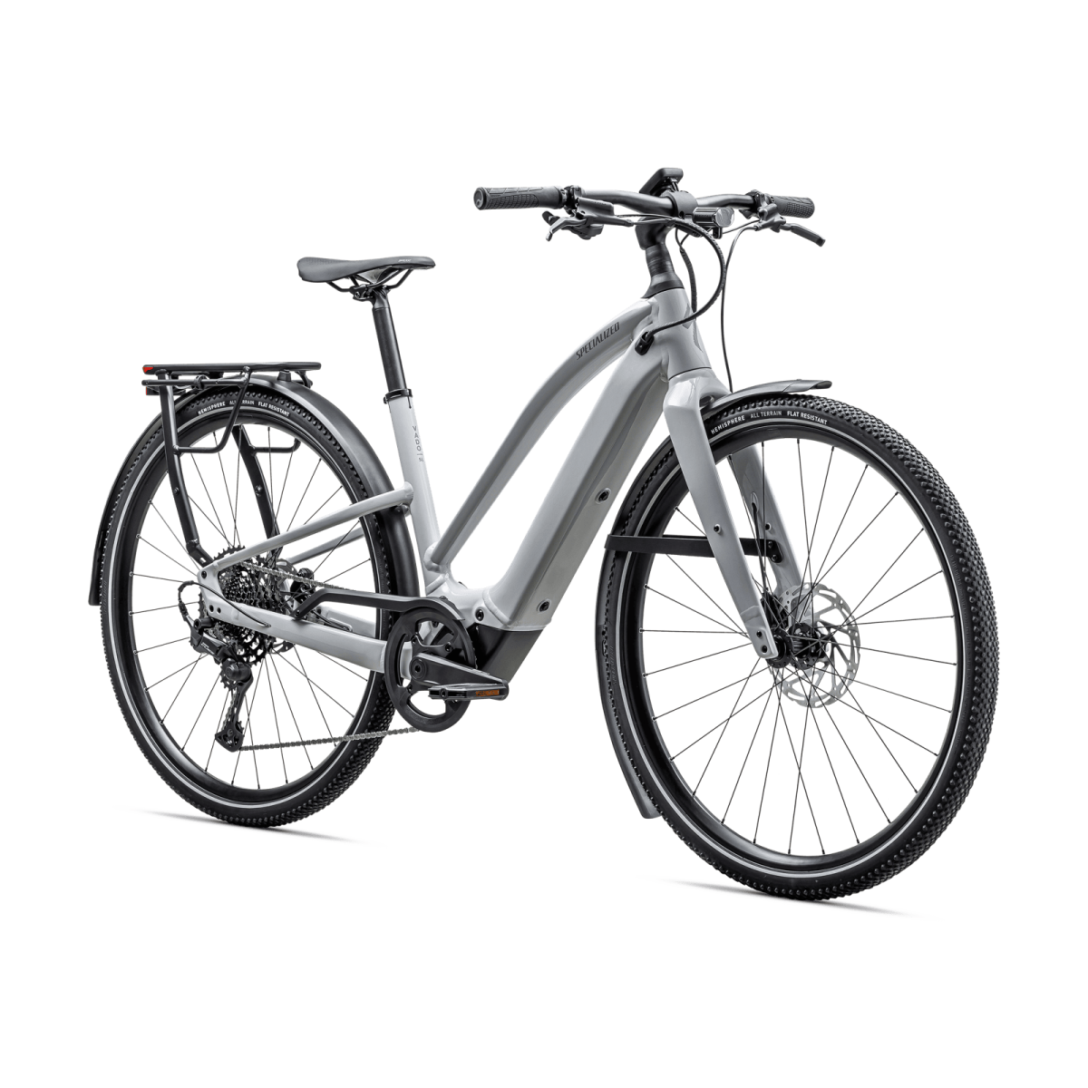 Specialized Turbo Vado SL 2 5.0 Step-Through elektrovelosipēds | Gloss Dove Gray - Cool Grey Frost