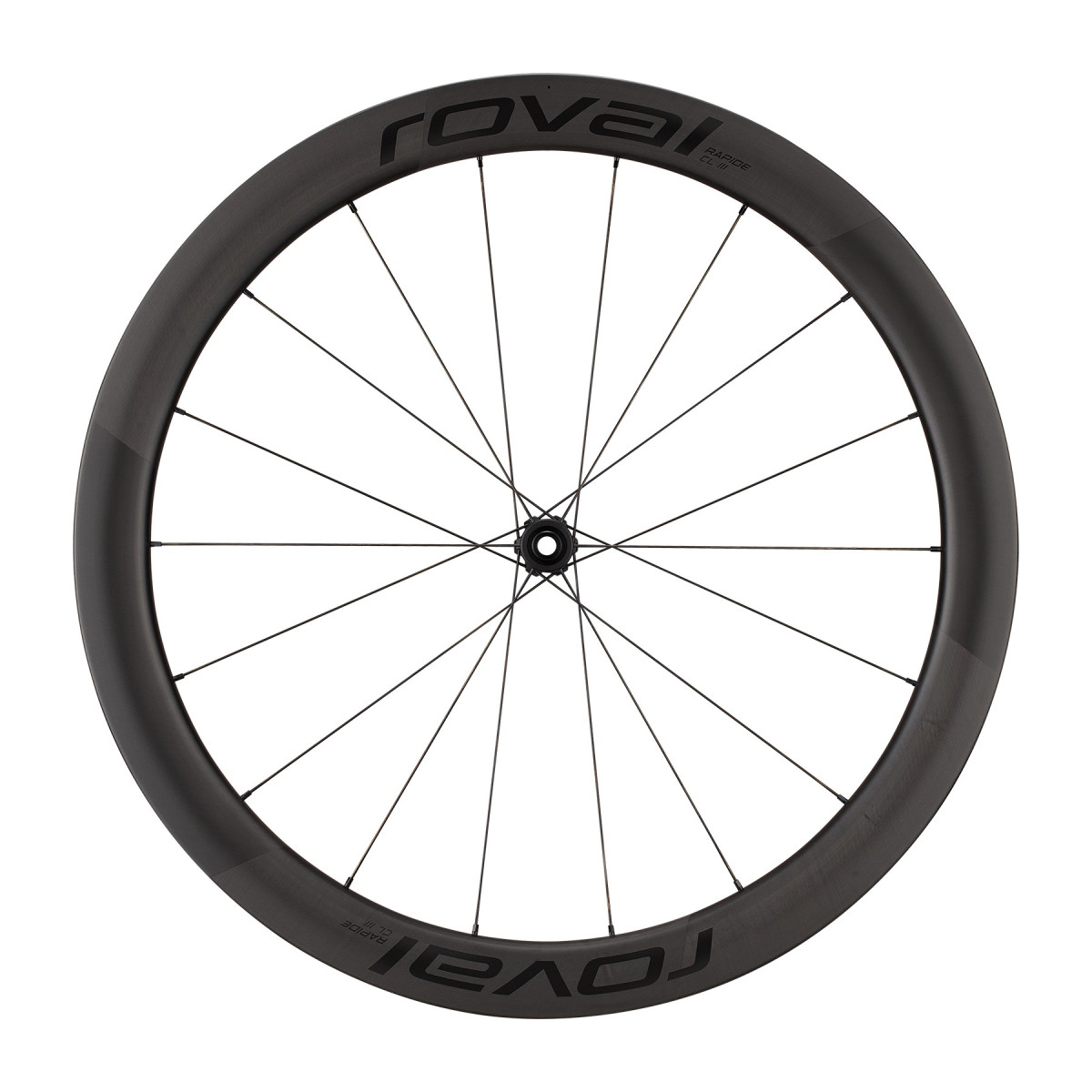 Roval Rapide CL III Carbon priekšējais ritenis | Satin Carbon - Gloss Black